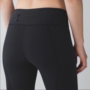 Lululemon Tight Stuff Black Reflected Scalloped leggings